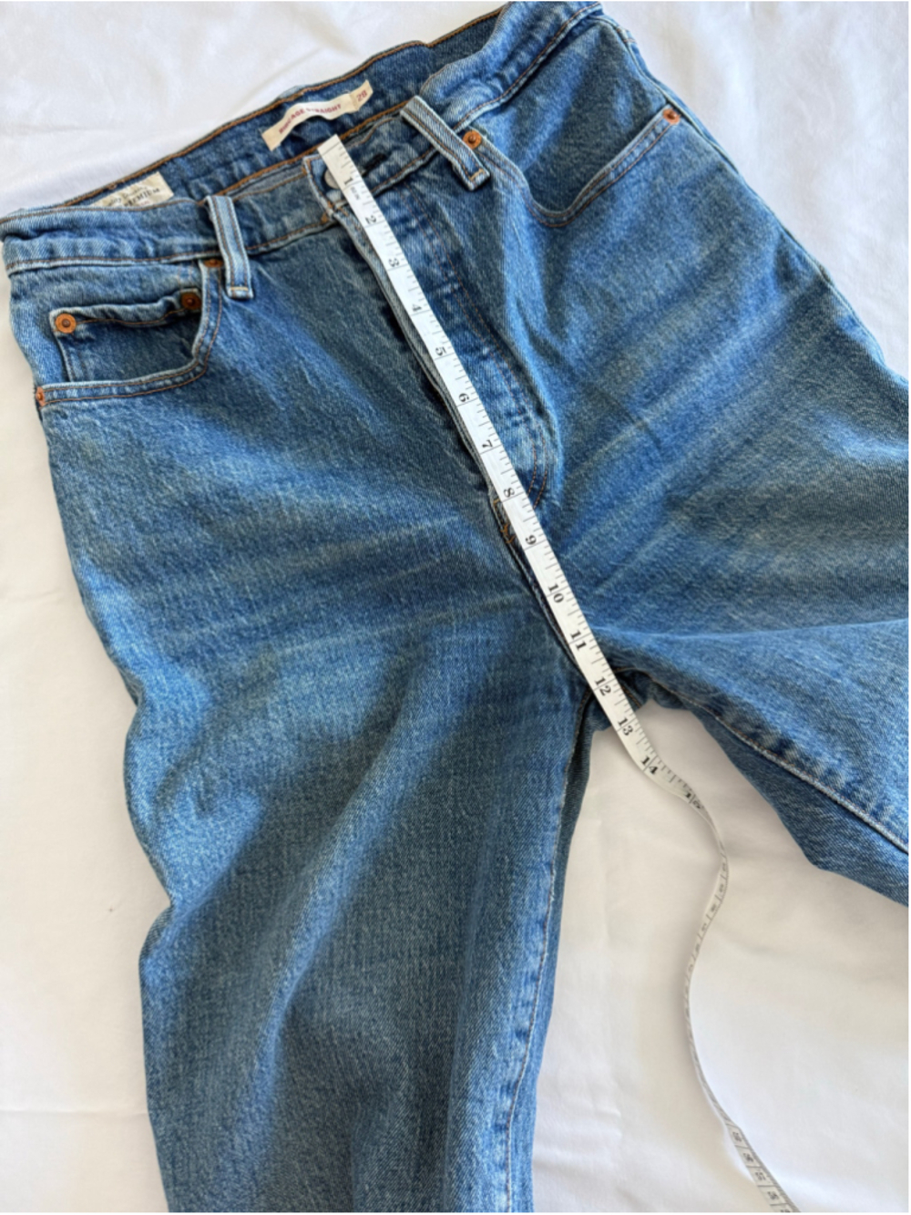 Women's Levi's Ribcage Straight Leg Jeans Blue Size 28 - Picture 5 of 8